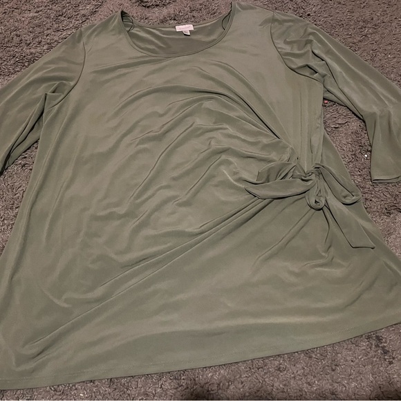 Avenue Tops - Avenue Olive Green Blouse‎